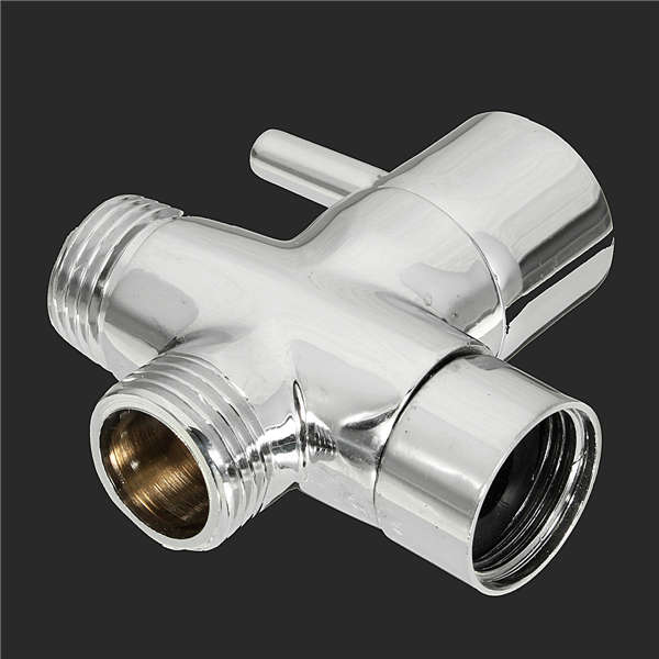 Brass 3 ways T-adapter Diverter Valve Water Pipe Switching Valve Faucet Accesso