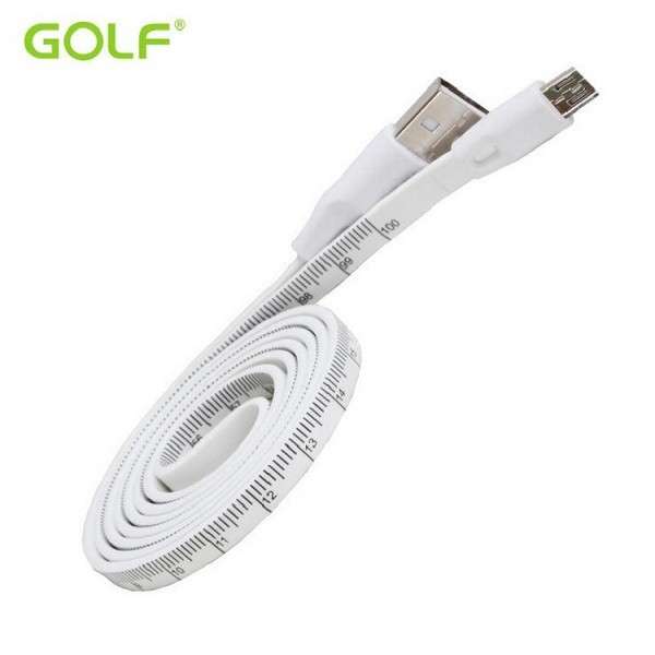GOLF 2.1A 1M Micro USB Ruler Scale Style Quick Charging Data Cable for Samsung