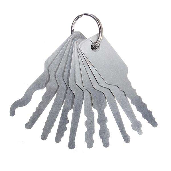 10pcs Jiggler Keys Lock Pick For Double Sided Lock Lock Pick Tool