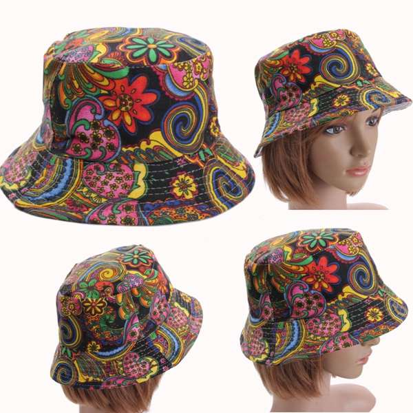 Women Bucket Sun Basic Hunting Fishing Outdoor Casual Sport Cap Floral Hat