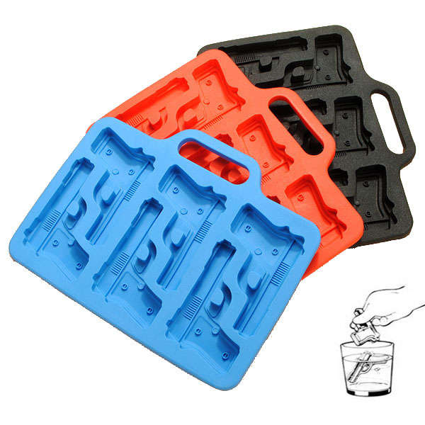 Gun Pistol Freeze Party Bar Ice Jelly Silicone Mold