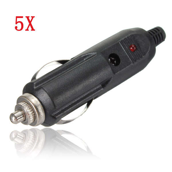 5x Car LED Cigarette Lighter Socket Plug Connector Conversion Adapter