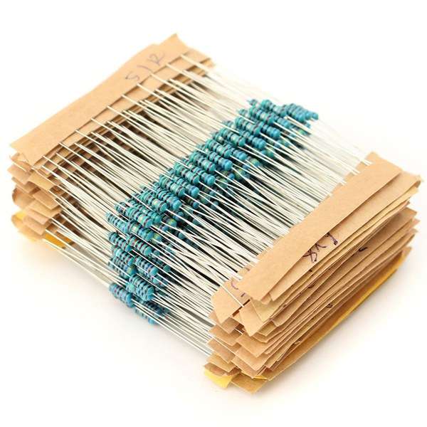 1350 Pcs 135 Value 1/4W Metal Film Resistor Assortment Kit
