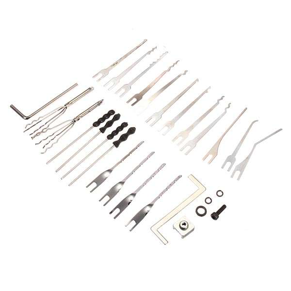 Picking blades with 2 Tension Tool Set for KLOM Electric Lock Pick Gun