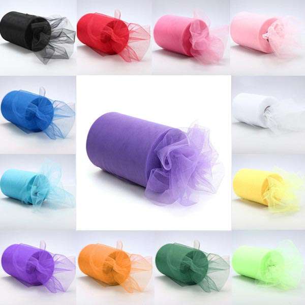 Tulle Fabric Roll Spool Wedding Craft Party Bow Decor 6