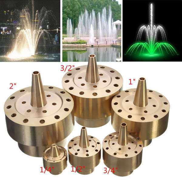 Garden Landscape Fountain Nozzle Fireworks Shape Brass Fountain Spray Head