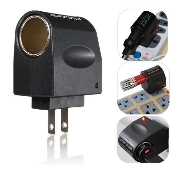 Universal 220V AC Wall Power to 12V DC Car Cigarette Lighter Adapter Converter