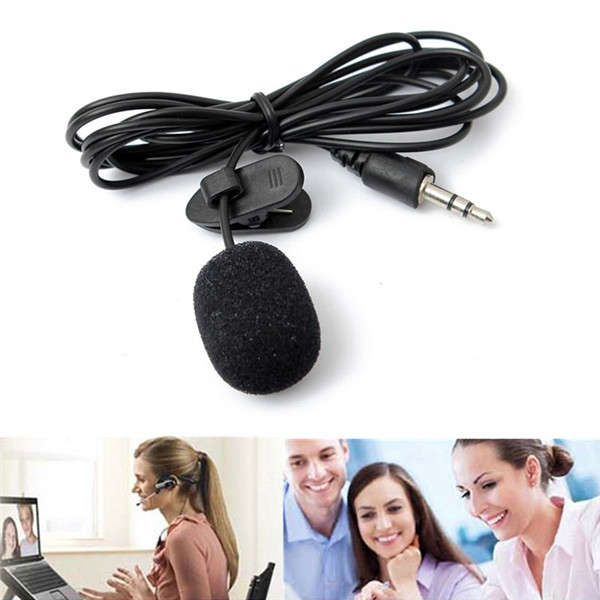 Portable Collar Mini 3.5mm Tie Lapel Lavalier Clip Microphone For Lectures Teac