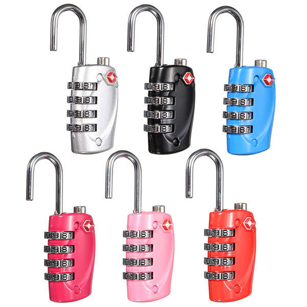 TSA Resettable 4 Digit Combination Travel Bag Luggage Suitcase Lock Padlock