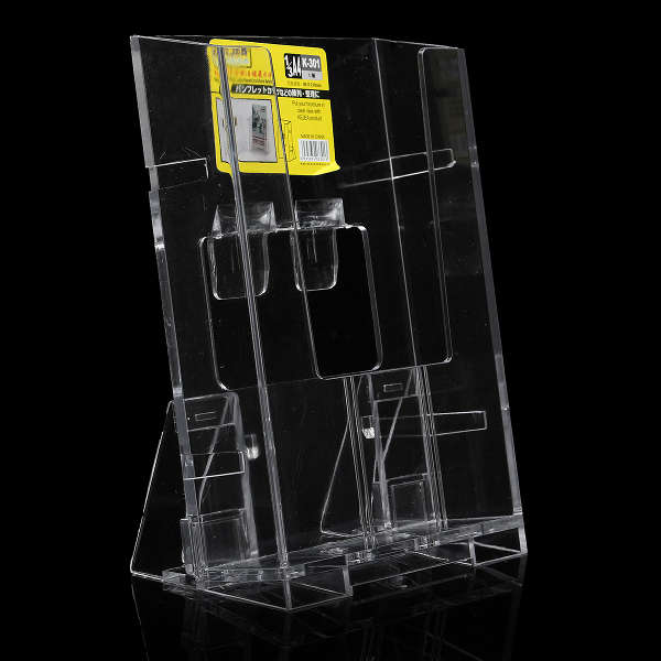 Clear Acrylic Vertical Brochure Stand Holder Tri-fold Pamphlet Display