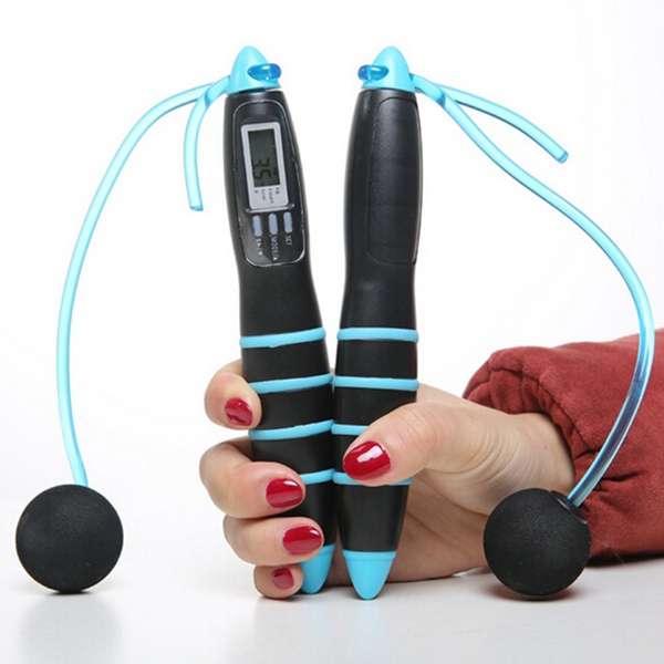 Digital Cordless Skipping Jump Rope Calorie Timer LCD Jumping Rope