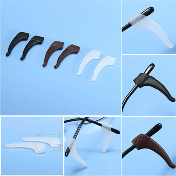 Silicone Anti-Slip Ear Glasses Holder Temple Hooks Grips 3 Colors