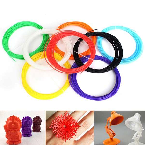 8 Pack x 10m ABS Filament 1.75mm For 3D Printer Pen 8 Colours
