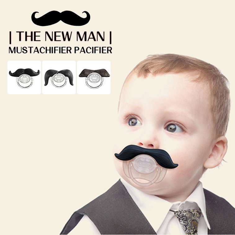 Funny Mustache Pacifier Dummy Beard Nipples Baby Boy Girl Infant Pacifier Ortho