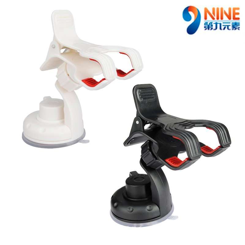 NINE 360 Flexible Car Windshield Dual Clip Phone Holder Stand Bracket For iPhon