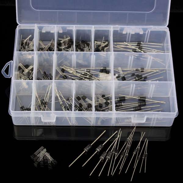 400Pcs 24value Transistors and Diodes Bridge Rectifiers Assortment Box Kit