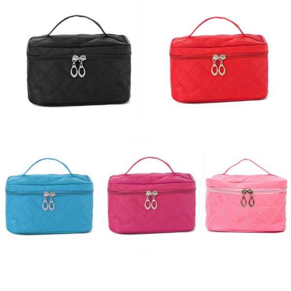 Portable Cosmetic Storage Makeup Bag Lattice Travel Case Nail Polish Holder 4 C