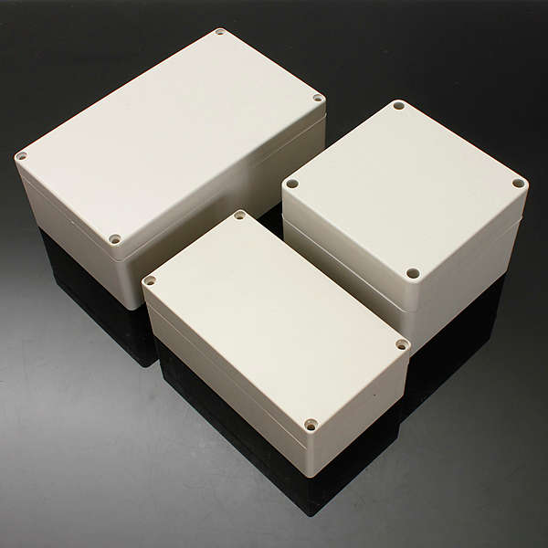 Waterproof ABS Plastic Electronic Box White Case 6 Size