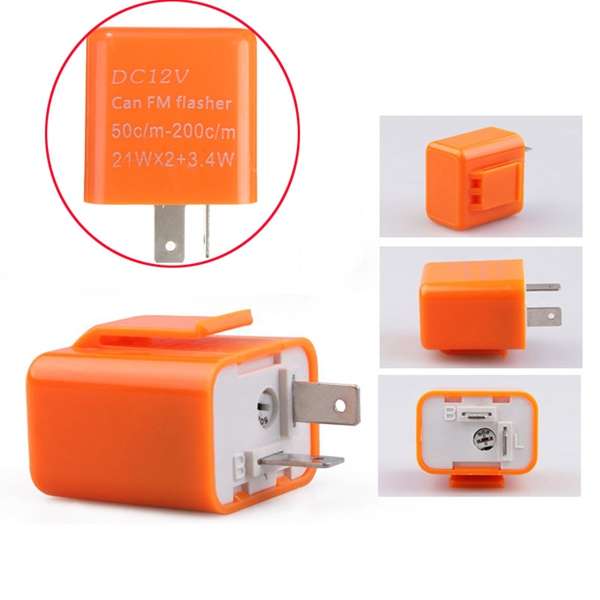 2-Pin Speed Adjustable Motorcycle LED Turn Signal Flasher Relay