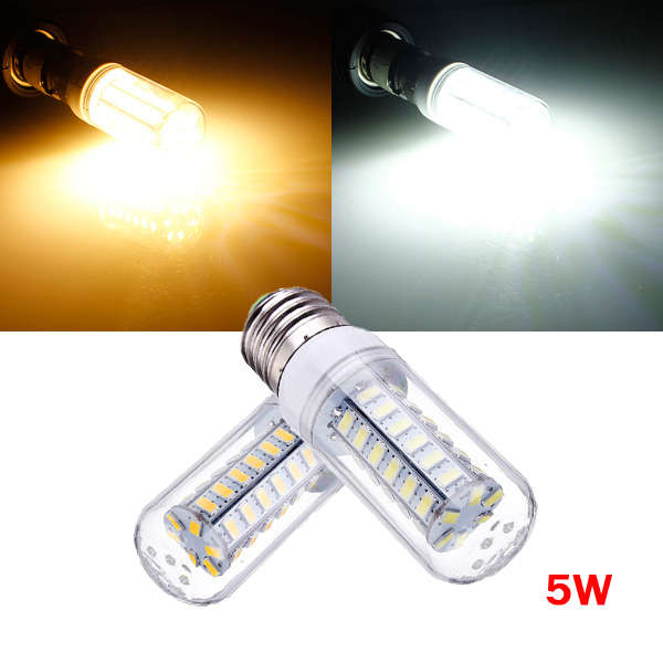 E27 5W White/Warm White 5730 SMD 48 LED Corn Light Bulb 220V