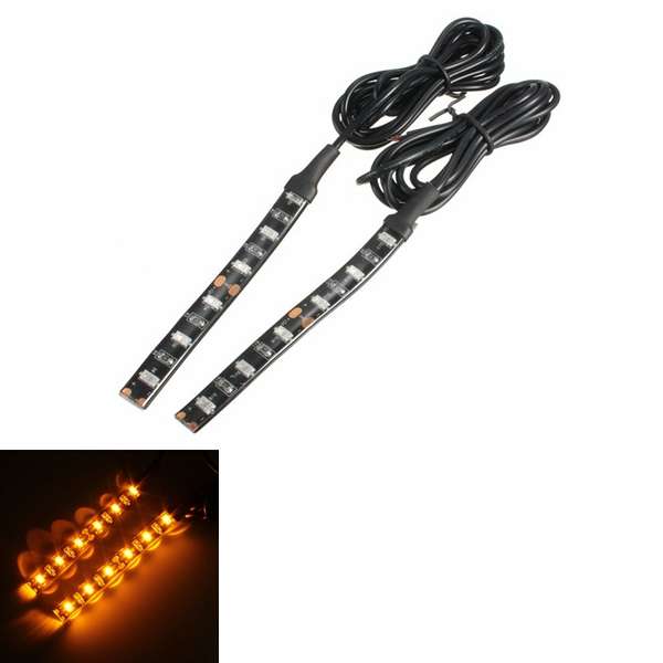 2pcs Universal Motorcycle Bike Amber 5630 SMD LED Turn Signal Indicator Blinker
