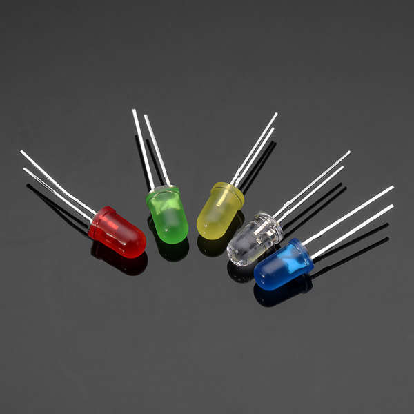 100Pcs 20Ma F5 5MM 5Colors Ultra Bright LED Diode Red Green Blue White Yellow
