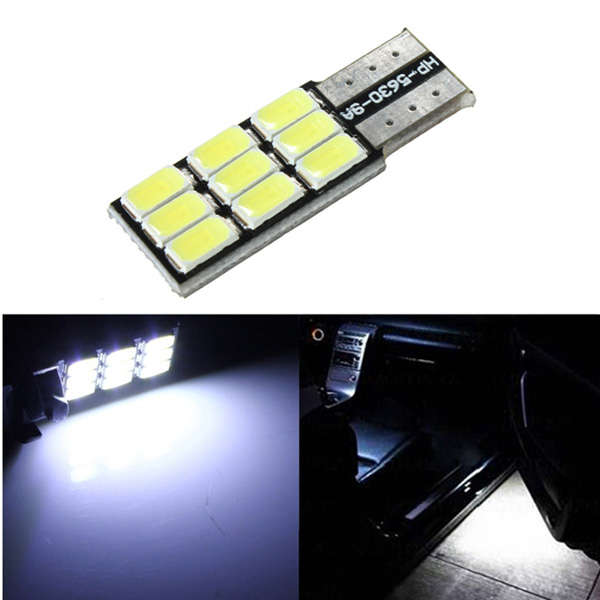T10 5630 9SMD LED White Light Car Canbus Error Free Replacement Light Bulb