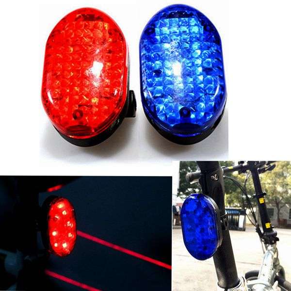 Bicycle Bike Tail Rear Waterproof 3Colors LED Laser Light Mini Night Cycling