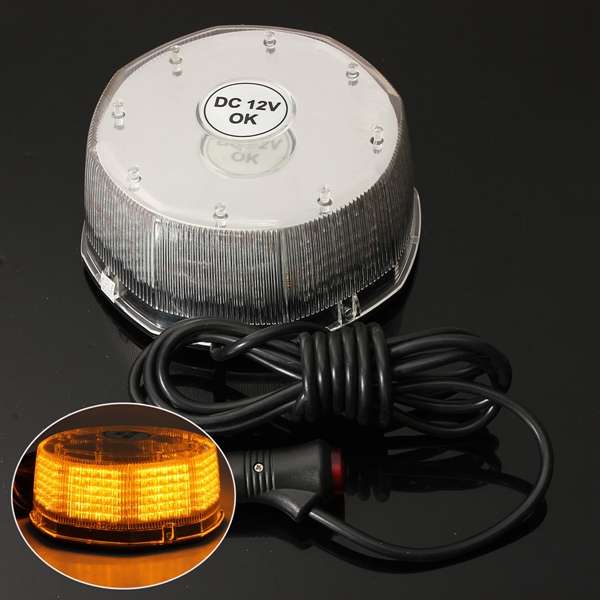Amber LED Beacon Magnetic Flashing Warning Strobe Light