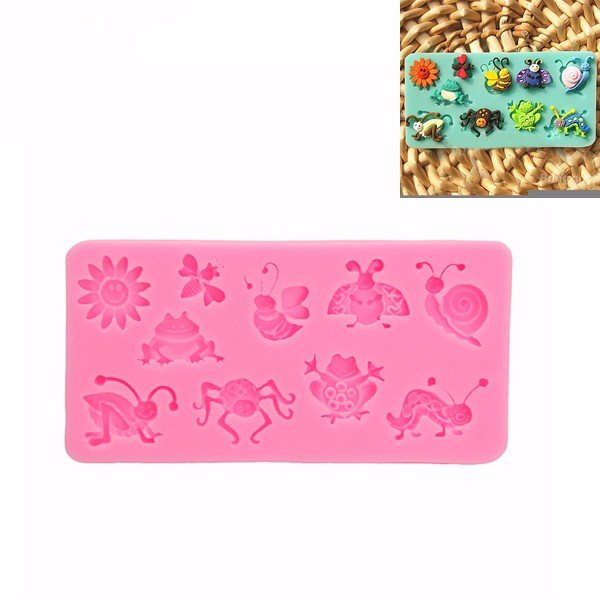 KCASA 3D Silicone Fondant Mould Animal Insect Cake Decorating Mold