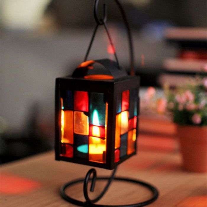 Iron Art Lantern Candle Holder Candelabra Candle Holders Candlestick Candle Hom