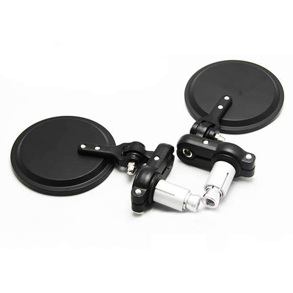 Motorcycle Aluminum Handle Bar Circular Foldable Mirrors