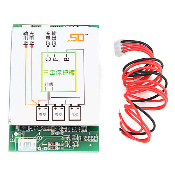 Three Serial 12V Inverter 150A High Current Lithium Battery Protection Board Wi