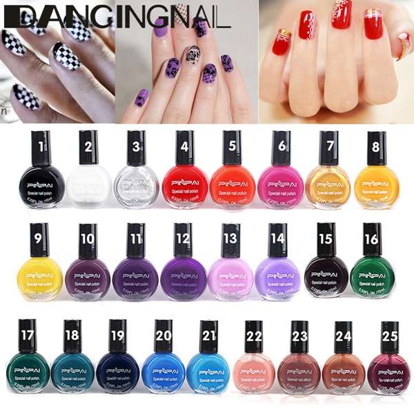 10ml 25 Colors Painting Template Stamping Printing Print Nail Art Vanish Polish