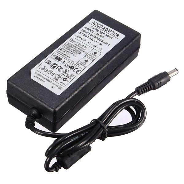AC 110-240V to DC 24V 2A Adapter Power Supply For LED Strip