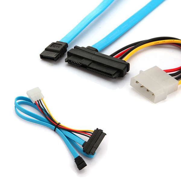 7 Pin SATA Serial ATA To SAS 29 Pin & 4 Pin Male Power Cable
