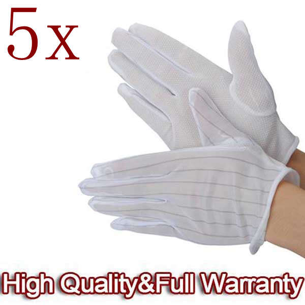 5 X ESD PC Computer Working Anti-static Anti-skid Gloves