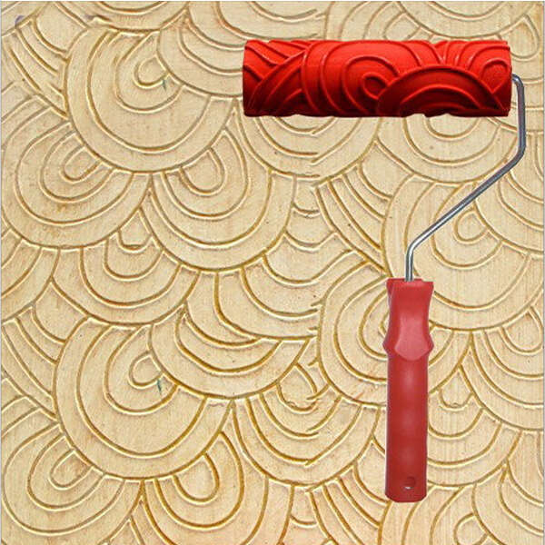 Art Paint Background Wall 7-Inch Rubber Embossed Roller