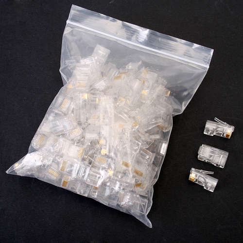 100 x RJ45 RJ-45 CAT5 Modular Plug Network Connector