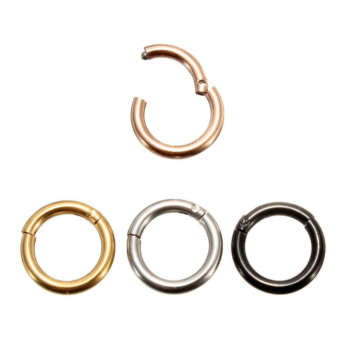 6mm Stainless Steel Hoop Ring Ear Lip Nose Septum Segment Body Jewelry