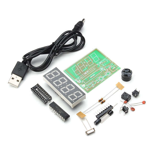 Four Digital Clock Kit DIY Electronic Clock Kit