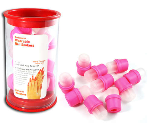 10x Wearable Nail Soaker Acrylic Tips Polish Remover