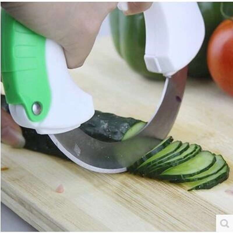 Creative Stainless Steel Wheel Rolling Knife Blade Non-slip Circular Knife Kitc