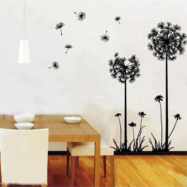 Dandelion Wall Sticker Living Room Home Decoration Car Decor Creative Decal DIY