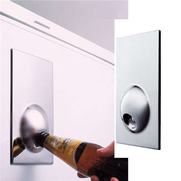 Stainless Steel Refrigerator Bottle Opener Magnet Fridge Beer Bottle Opener