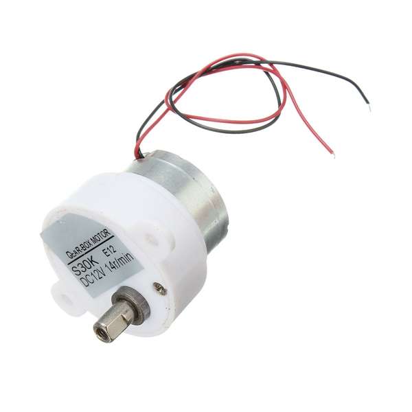 DC 12V 14RPM 2 Wires Electric Geared Box Reduction Motor