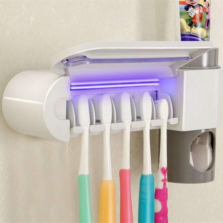 Multi-function Uv Toothbrush Sterilizer Disinfector Holder Automatic Toothpaste