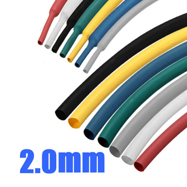 3/32 Inch 2.0MM Heat Shrink Wire Wrap Assortment Cable Sleeve Tube