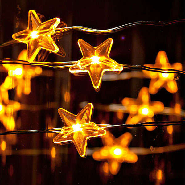3M Copper Wire Star Shape Christmas Decoration Fairy String Lights