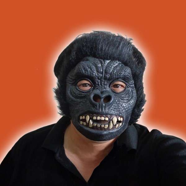 Halloween Baboon Monkey Orangutan Leopard Latex Animal Face Mask Costume Party